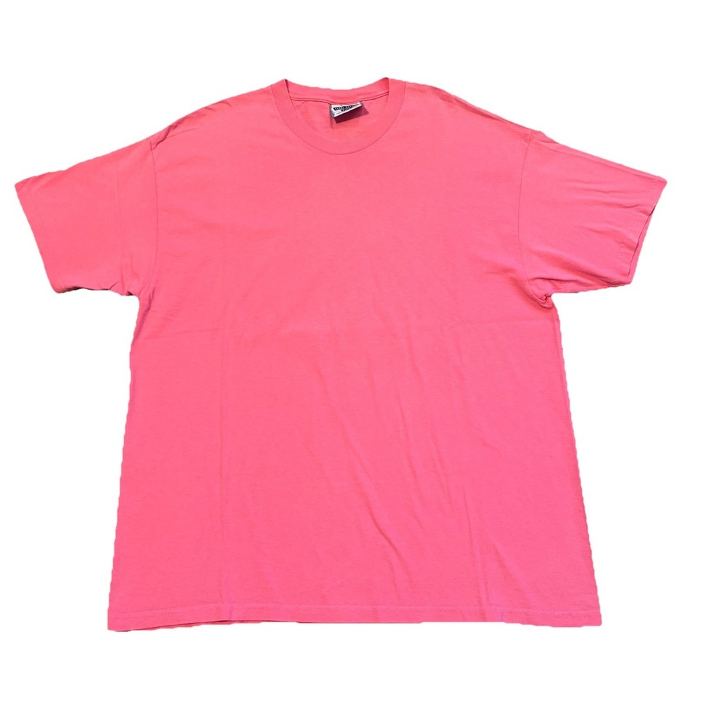 Vintage Lee T Shirt Men's XL Blank Pink Tee Total‎ Cotton Made In USA 90's